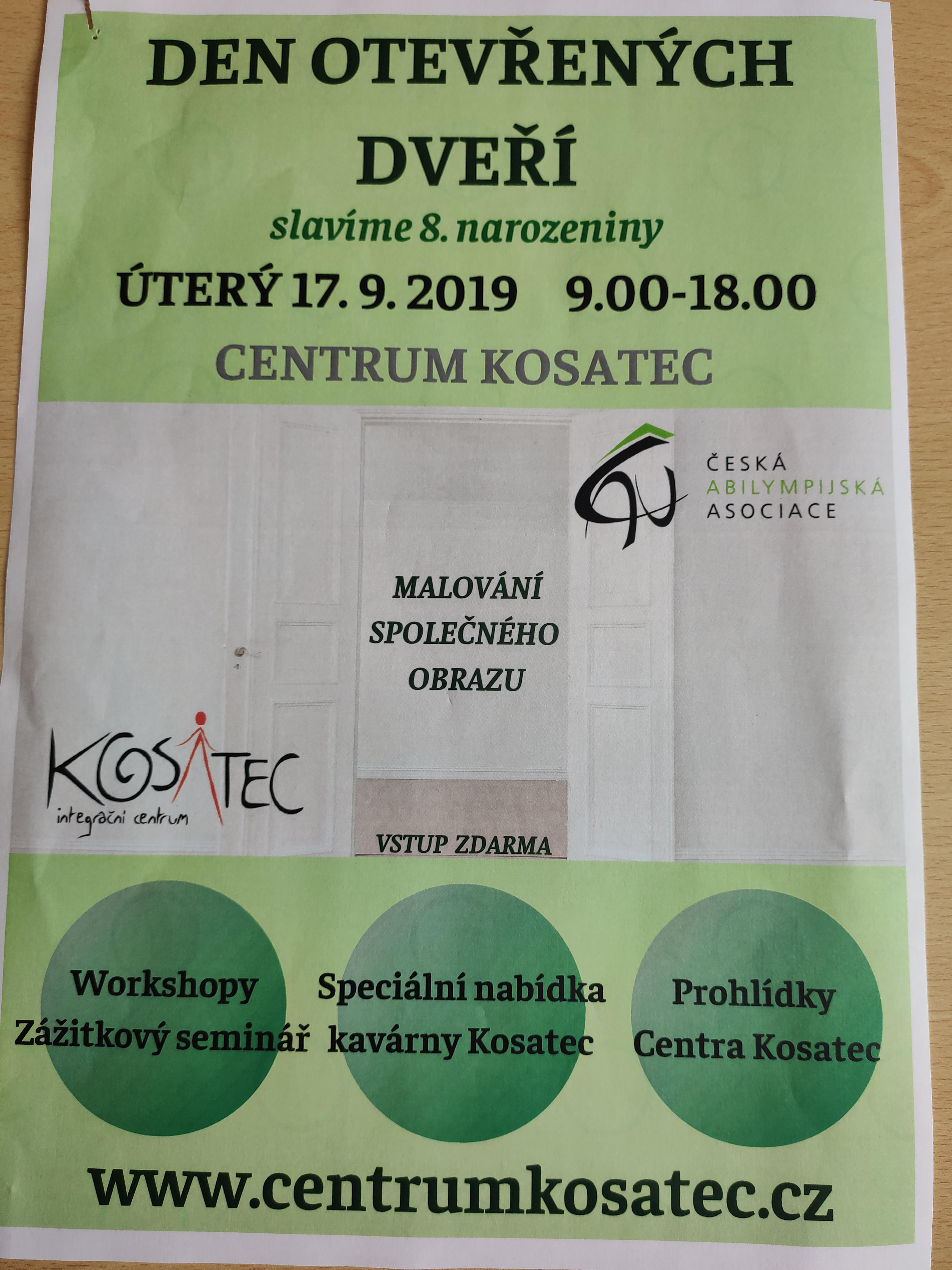 Centrum Kosatec pořádá Den otevřených dveří - všichni jsou vítáni
